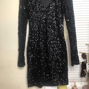Black Sparkle Mini Dress